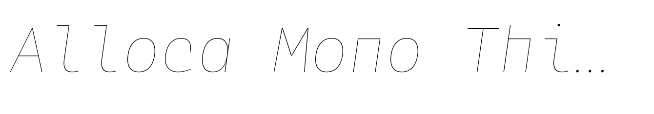 Alloca Mono Thin Italic